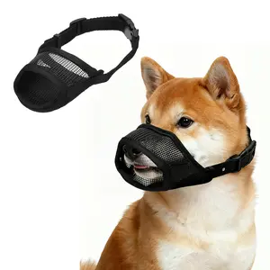 PETAXCELL Dog Muzzle, Soft Mesh Muzzle Adjustable Covered Short Mouth Guard Breathable, (Black, XL)/ Intended for Anti Biting Chewing/Small Medium Large Puppies/Grooming/Allows Pant Drink