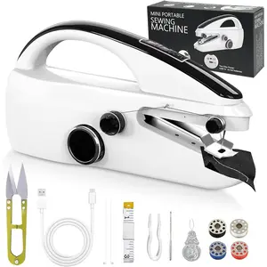 Sewing Machine, Hand Sewing Machine with Sewing Kit, Dual Speeds, Easy to Use for Adults and Beginners, for Sewing Clothes, Fabrics and DIY