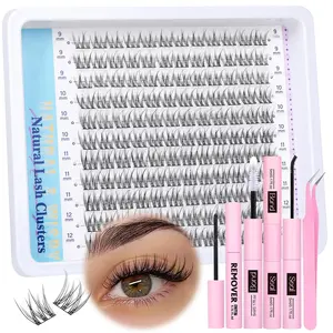 Lash Clusters Kit Wispy Eyelash Clusters Lashes Natural DIY Lash Extension Kit Makeup Cosmetic