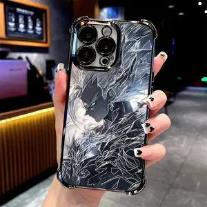 Cool Anime Character G-Goku Phone Case Compatible with Iphone 17,16, 15, 14, 13, 12, 11 Pro Max Plus, Featuring a Transparent Soft Back for Drop Protection.