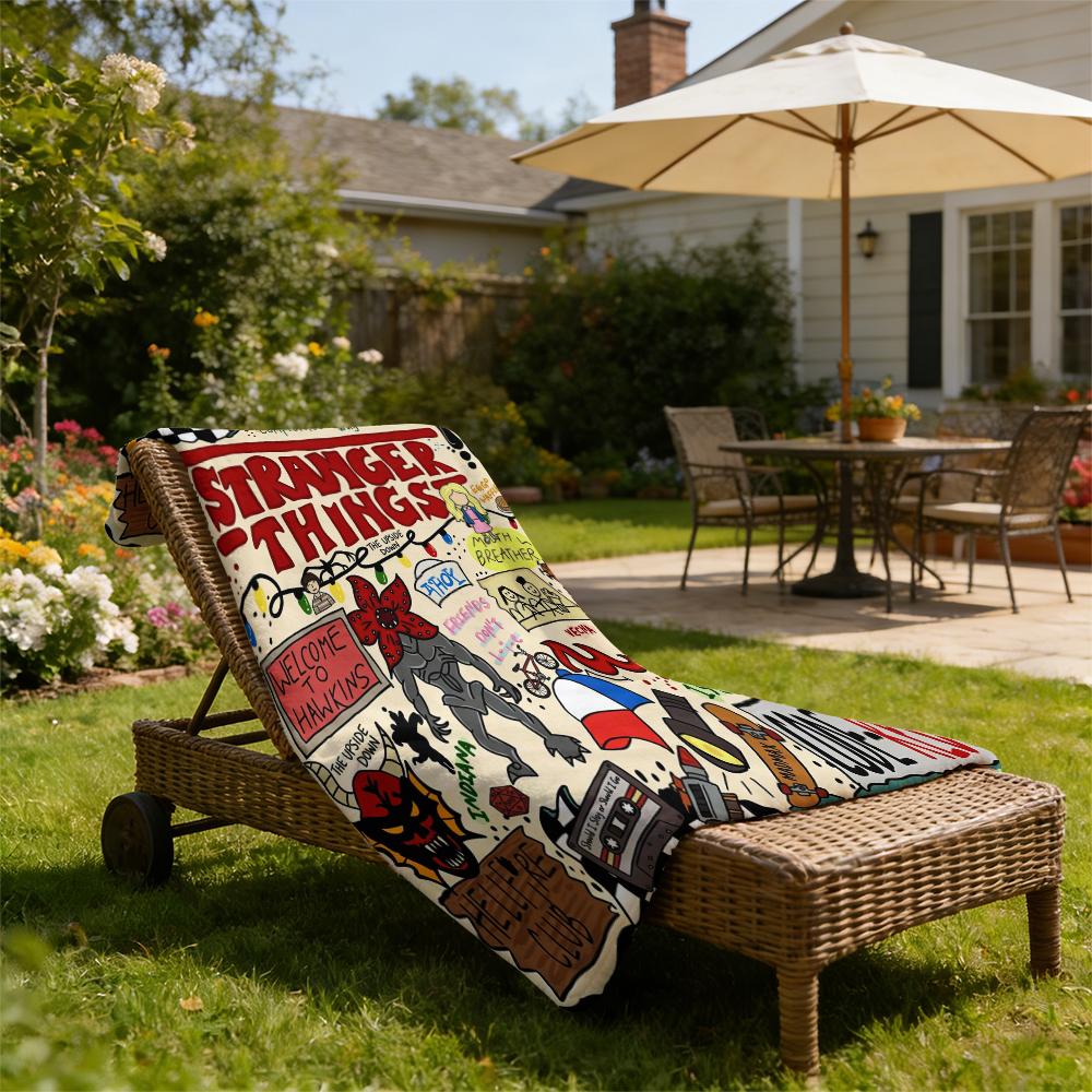 Stranger Things 5 Flannel Blanket | Cozy Hawkins-Inspired Throw for Nostalgic Fans | Soft & Warm for Couch, Bed, and Movie Nights Suitable for all four seasons This is the best gift for couples, children, parents and friends, and it can express deep love.