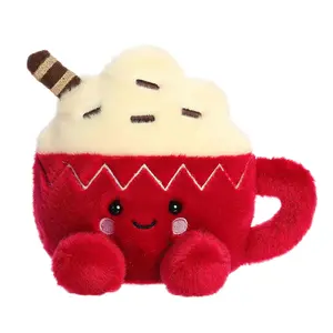 Palm Pals Festive Cassia Hot Cocoa 5 inch Red Mini Soft Plush Collectable Stuffed Animal