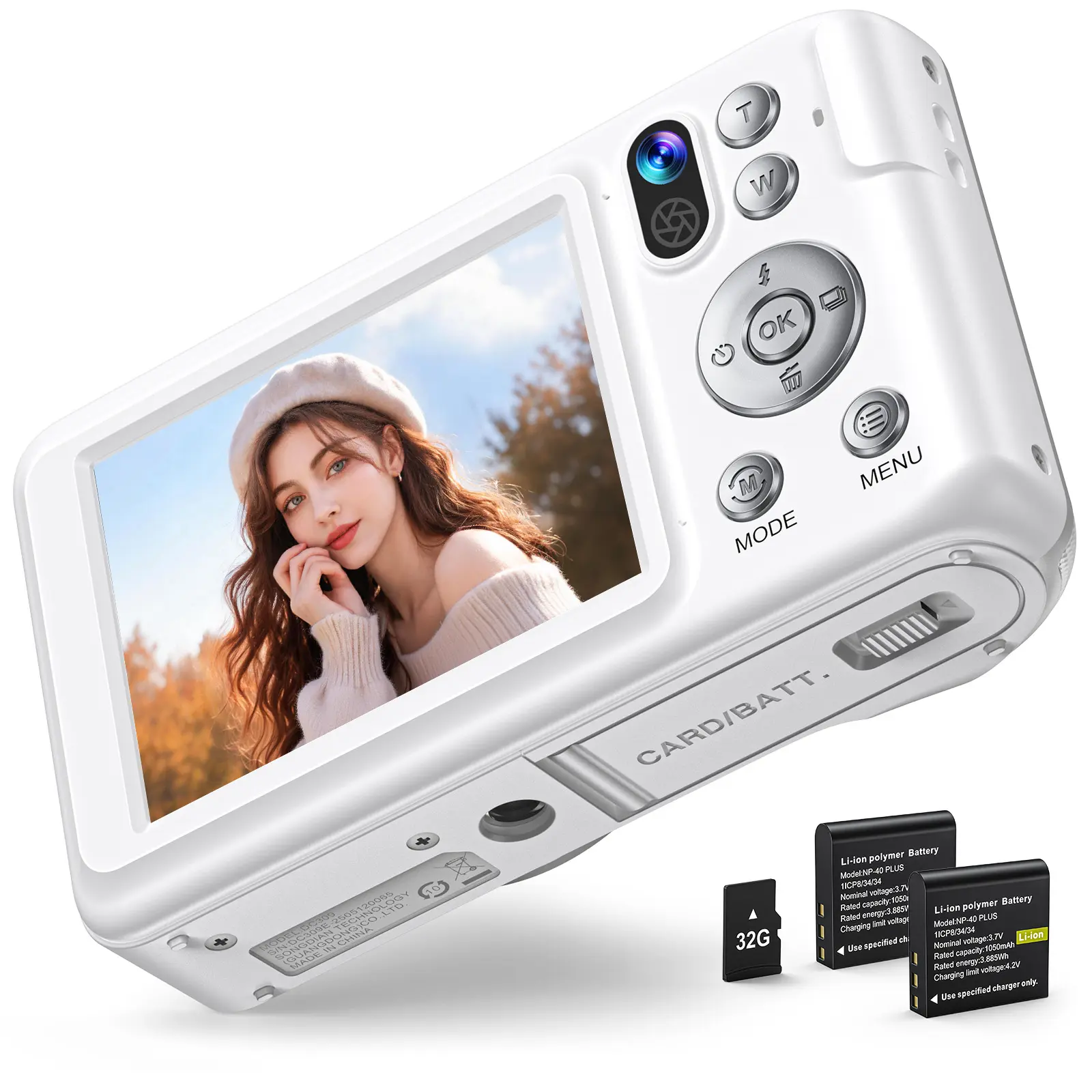 CAMKORY DC309E-AI 4K AI-Powered Digital Camera with 64MP Photos, 20+ Art Styles, AI Translation & Touchscreen – Vlogging & Content Creation Camera
