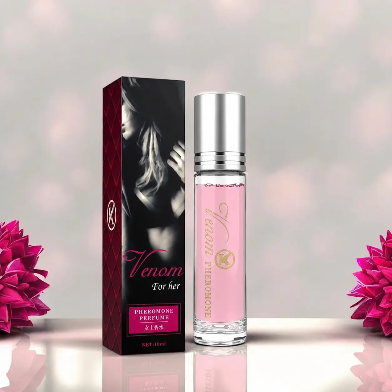Women’s endocrine perfume oil, roll-on single bottle (0.34 oz) — floral-fruity fragrance, long-lasting alluring scent, perfect for dates and everyday use, a beauty product that boosts confidence, a gift for women, long-lasting women’s perfume