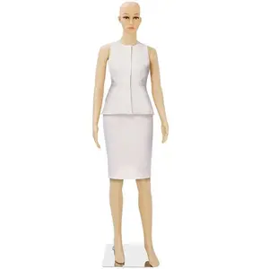 Segawe Female Mannequin Full Body PP Realistic Display Head Turns Dress Form with Base