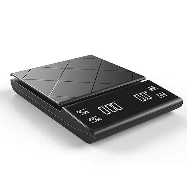 Coffee electronic scale with timer, household kitchen touch coffee scale, high-precision baking electronic scale, hand-brew coffee scale 3000g, LED touch screen electronic scale, suitable for both household and professional use.