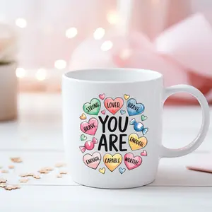 Words of Affirmation Mug, Positive Quote Cup, Inspirational Coffee Mug, Motivational Tea Cup, Encouraging Drinkware
