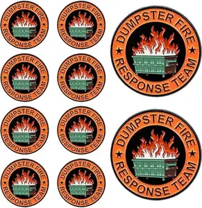 6/12pcs Dumpster Fire Pins Bulks Humorous Employee Appreciation Gift for Nurse Teacher IT Service Industry Workers Coworkers Team Leader Trash Fire Alloy Brooch Pin Emotional Support Decorative Jewelry Accessories for Decorate Jackets Hats Backpacks