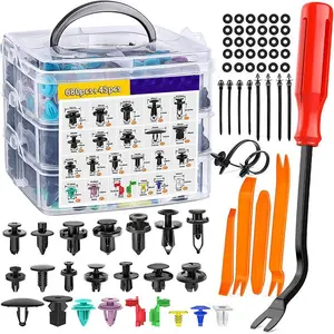 725 680PCS Boxed Universal Car Bumper Screw Repair Rivet Fastener Kit Set