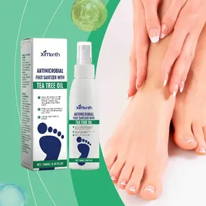 2Pcs  Foot Spray with Tea Tree Oil,Plantar Moisturizing Deodorant for Odor Control & Dry Feet Care, Natural Foot Sanitizer with Antifungal Properties,Ximonth Clear Foot Sanitizer Spray,for Foot & Shoe Freshness bottles Foot Care Product Foot Care Aid nail