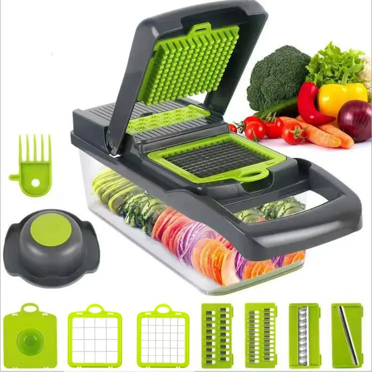 Plastic Multipurpose Chopper, Fruits & Vegetable Cutter, Grater Peeler Chipser, for Kitchen, Durable Dicer, Chopper for Kitchen, Spring Kitchen Accessories
