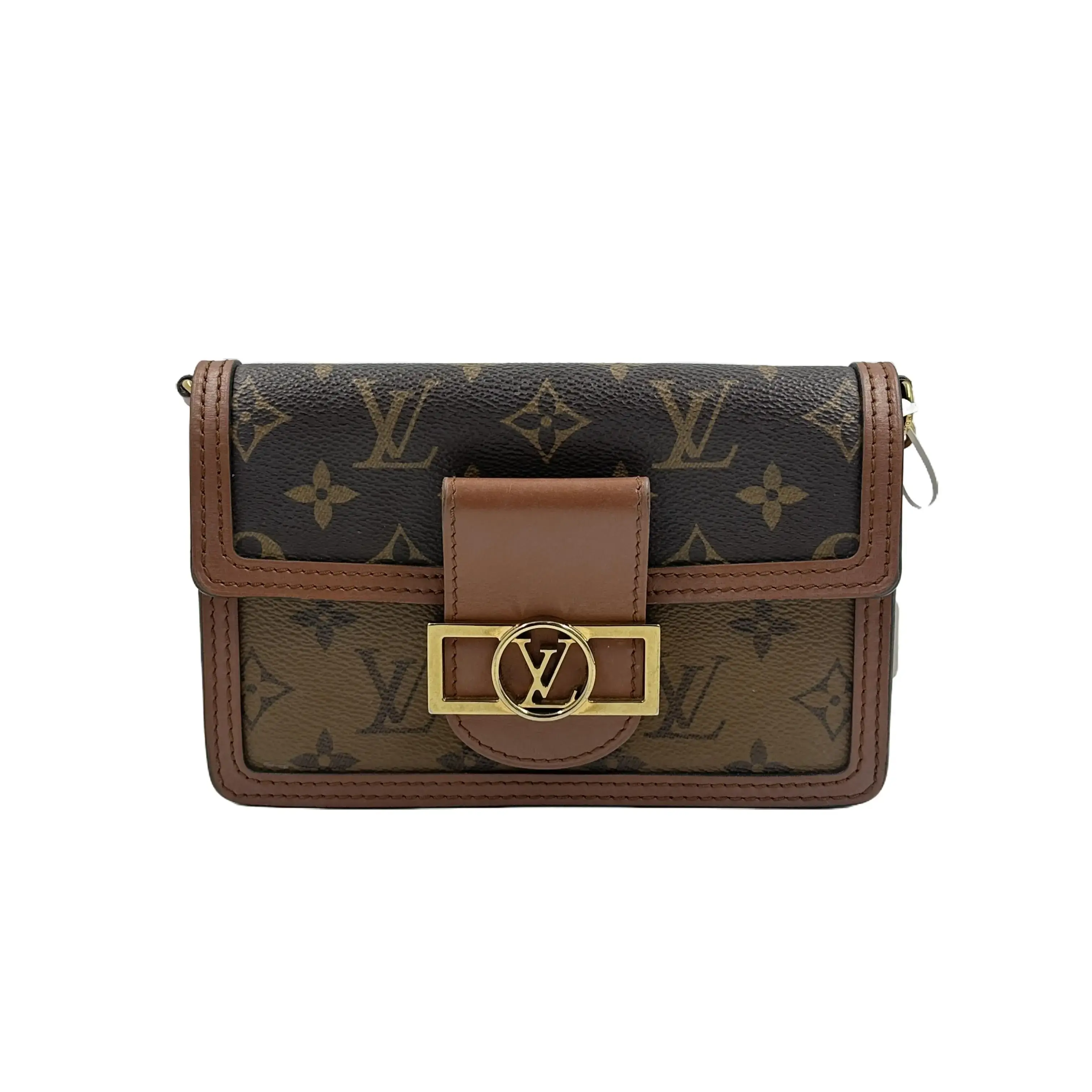 Pre-owned Louis Vuitton Dauphine Monogram Reverse Chain Wallet A101682