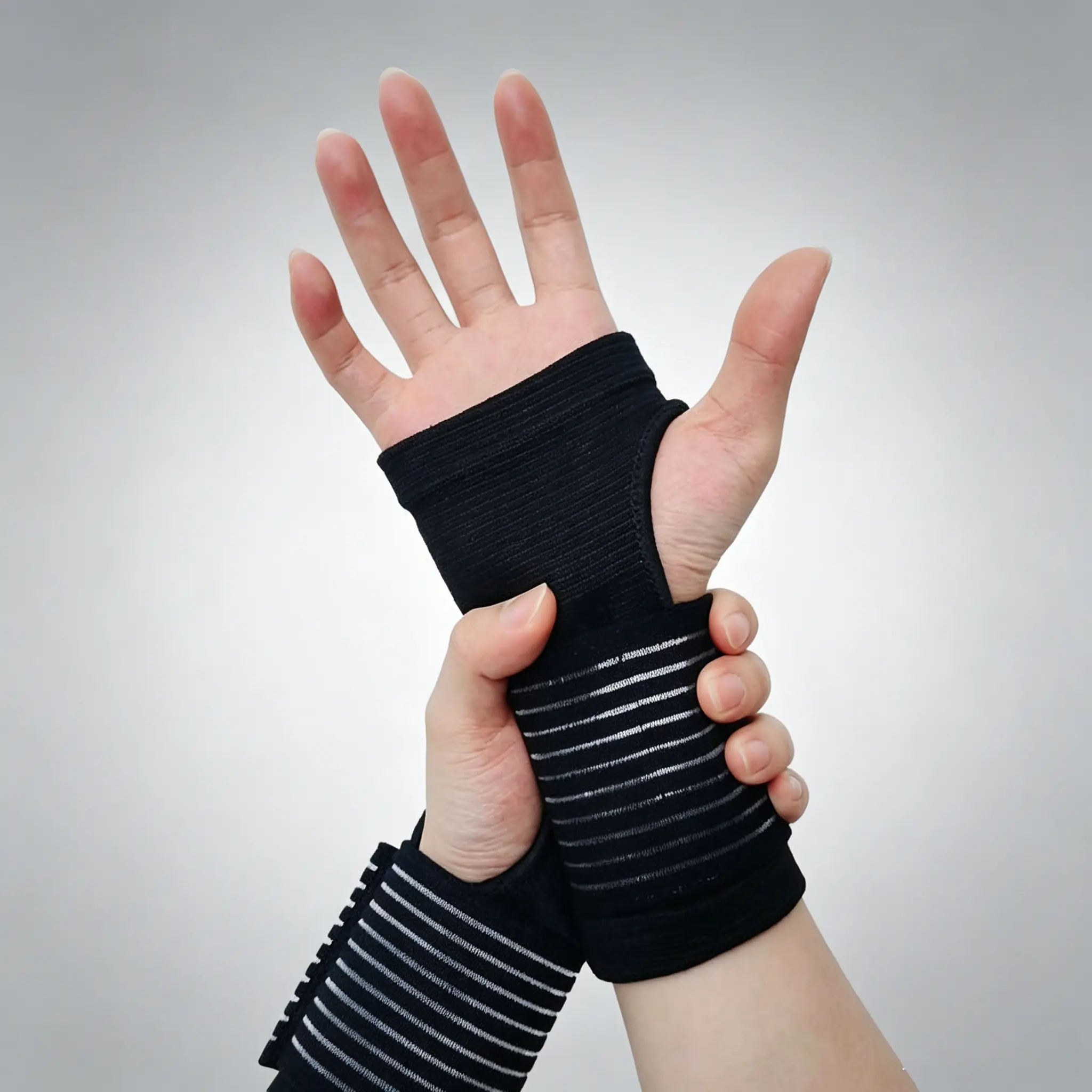 2-Pack Wrist Support Braces for Women, Adjustable Elastic Wristbands with Breathable Compression for Sleep, Gym, & Carpal Tunnel Relief, People With Carpal Tunnel, Alleviates Symptoms, No, Female, Stay Supported, Adjustable Design, Two-Pack