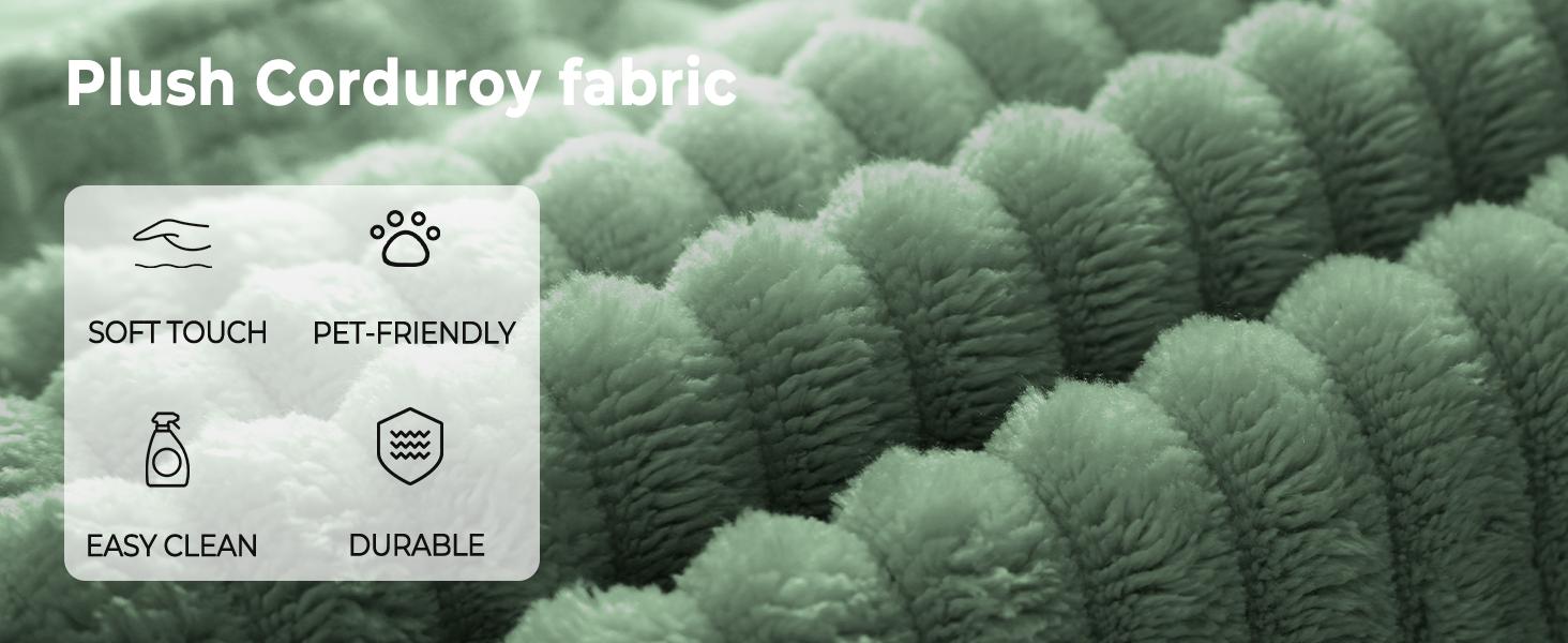 85" L-Shaped Modular Sectional Sofa with Movable Ottoman, Tool-Free Setup, Soft Corduroy, Two-Layer Cloud Cushion, Deep Seat & Supportive Foam for Living Room Apartment