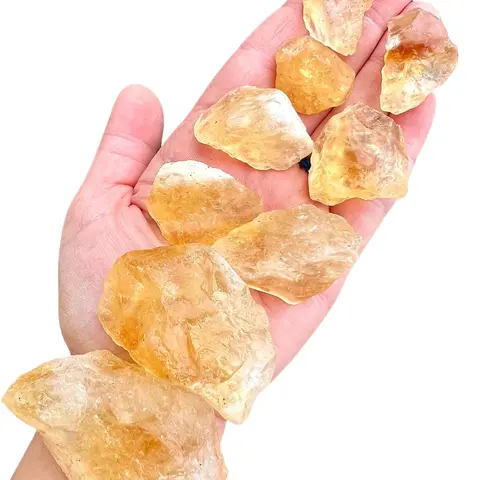 Raw Citrine Crystal (Treated) for Happiness, Abundance & Positivity- Semi-finished Natural Crystal