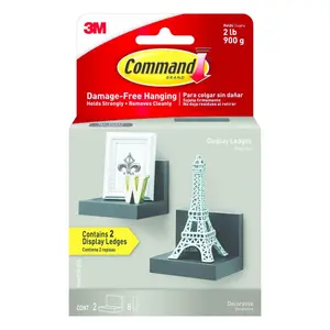 Command  Command Adhesive Display Ledge, Slate
