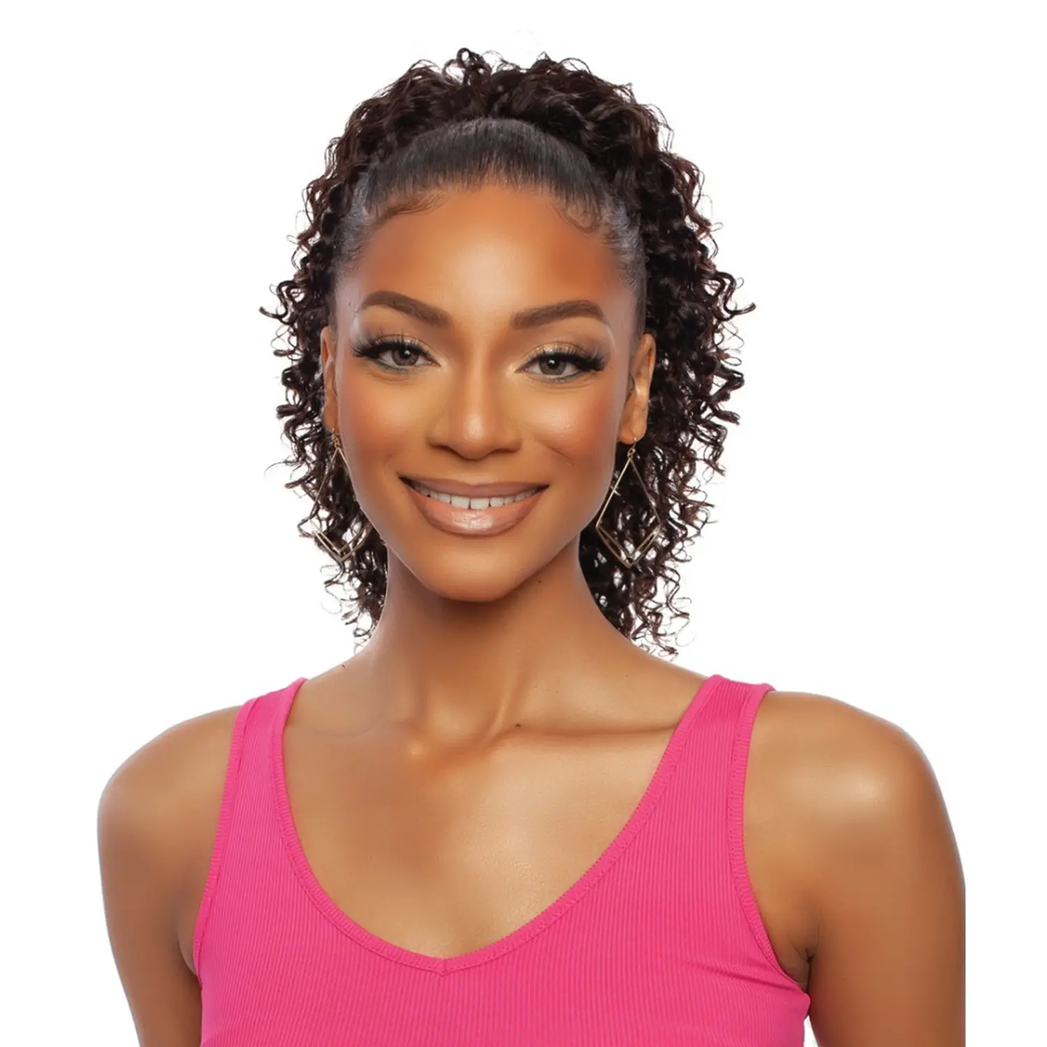 Mane Concept Human Hair Ponytail Pristine PRPE02 Deep Curly Drawstring Ponytail 16"