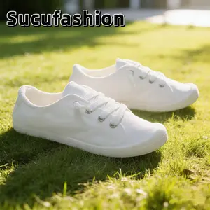 Sucufashion Lady's Lightweight Slip-On Shoes for Commuting Casual Wear Comfortable White Canvas Sneakers Sucufashion Lady's Lightweight Slip-On Shoes for Commuting Casual Wear Comfortable White Canvas Sneakers
