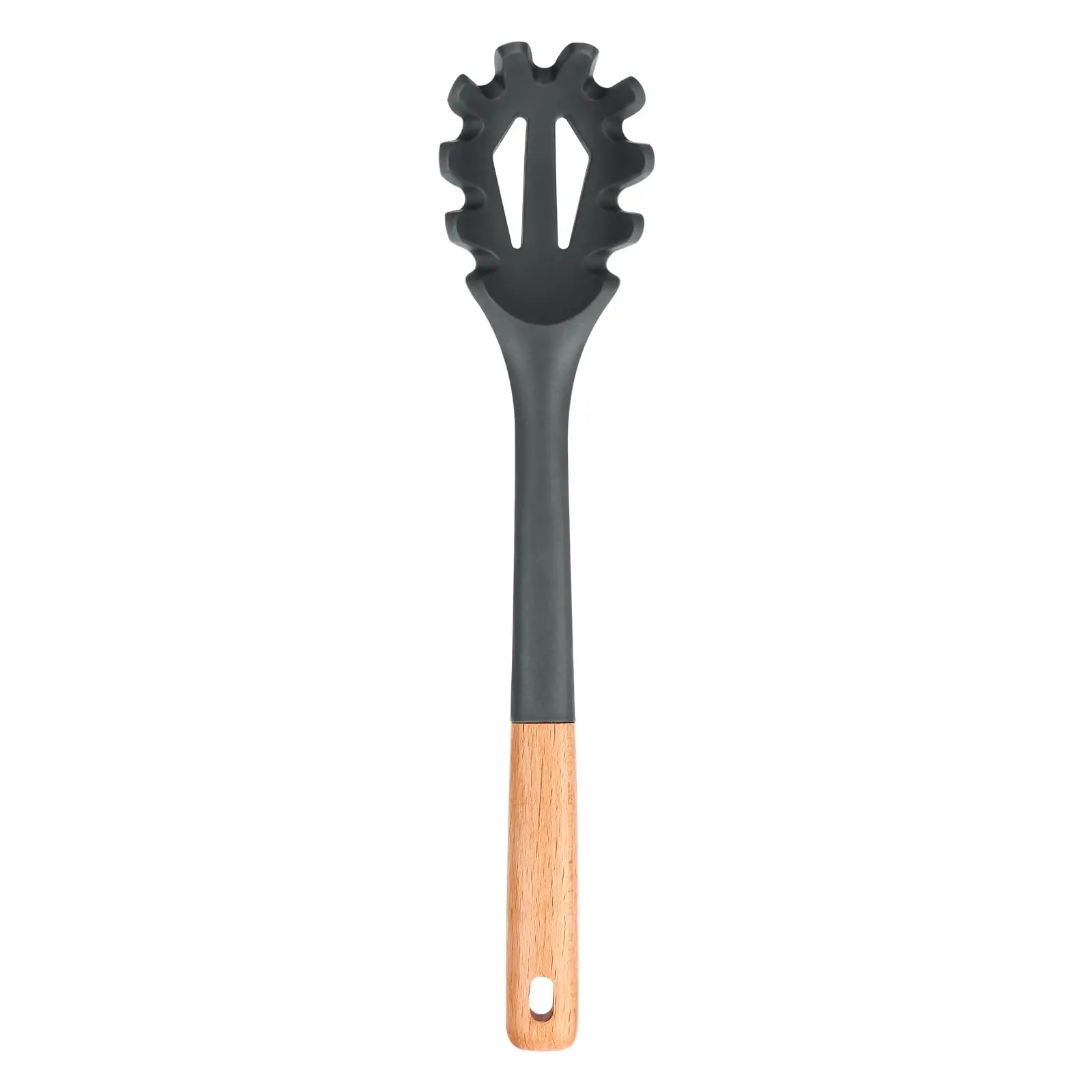Silicone Spaghetti Server Noodle Strainer, Flexible & Durable Design, One-Piece Molding, Kitchen Utensil for Home & Dining Hall