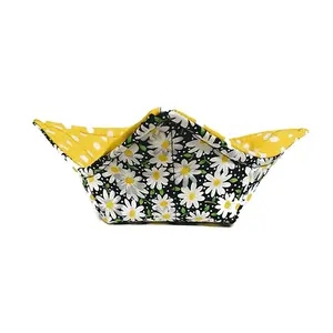 Sewuseful Studios LLC Microwave Safe Bowl Cozy in a Daisy Fabric Print