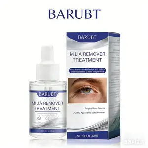 BARUBT Milia Remover Treatment Serum For Under Eye Area, Dissolve Milia Fat Granules Reduce Tiny White Bumps, Anti Fine Lines Anti Aging Eye Essence, Gentle Hydrating Skin Repair Serum For All Skin Types Women Men 30ml