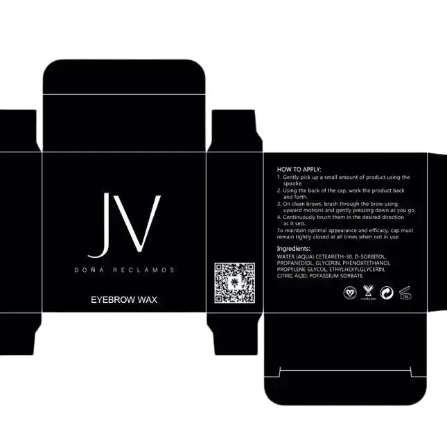 JV Waterproof Eyebrow Wax Set - Long-Wear Cosmetic Enhancer with Freeze Gel, Laminating Gloss, Styling Gel, Glue, Paste for Sparse, Fluffy Brows Maintenance