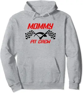 Mommy Pit Crew Race Track Flag Car Racing Family Womens Pullover Hoodie - Janessaho Shop 70B0BBSVK5F3
