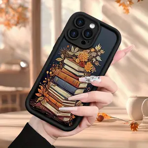 Book Pattern Design Phone Case, Shockproof Phone Protective Cover, Phone Accessory Compatible with iPhone 16 15 14 13 12 11 XS XR X Plus Pro Max Casing