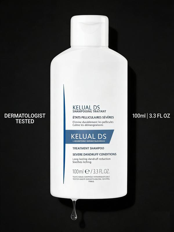 KELUAL DS Anti-Dandruff Shampoo, Treatment Shampoo for Severe Dandruff, Long-Lasting Relief, 3.3 Fl Oz
