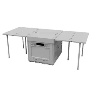 Folding Table Large Capacity Storage Container Portable Function Parking Warning Sign for Camping Outdoor
