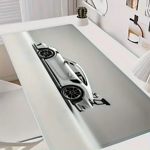 Car Pattern Computer Mouse Pad, Rectangle Gaming Mouse Pad, Office Desk Keyboard Mat for Home Office Desk Accessories