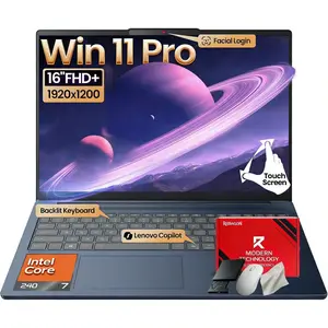 Lenovo IdeaPad Touchscreen Business Laptop - 16 Inch FHD+(1920X1200) - Intel 10-Core 7 240H(Beat Ultra 7 255U) - Facial Login IR Cam - Backlit KB - Win 11 Pro - Redrgon Bundle(64GB DDR5 | 2TB SSD)