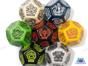 Character: Class Generator Die | Random TTRPG DnD Character Die, Improv, DM Dice Game Aide | Giant D12 Acrylic (1)