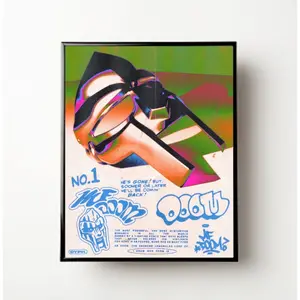 MF Doom, MF Doom Print, Trendy Poster, Music Poster, MF Doom Poster, Wall Art, Rap, Music, Digital Print
