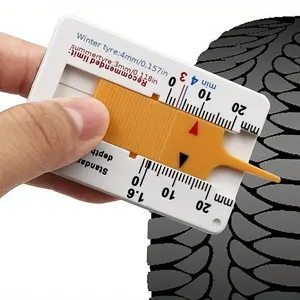 Tire Tread Depth Gauge - Portable 0-20mm Tire Wear Measuring Tool, Non-Electric Power Supply, Easy-Read Vernier Caliper for Car, Motorcycle, Truck, Trailer Wheels, Accurate Wear Assessment Indicator