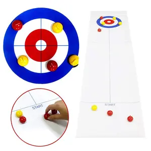 Casual Desktop Game Mini Curling Football Toy, Portable Indoor Parent-Child Interaction Puzzle Dual Player Battle