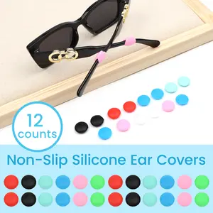 12 Counts Silica gel Eyeglasses Retainer, fits glasses for daily wear, reading, or working at a desk