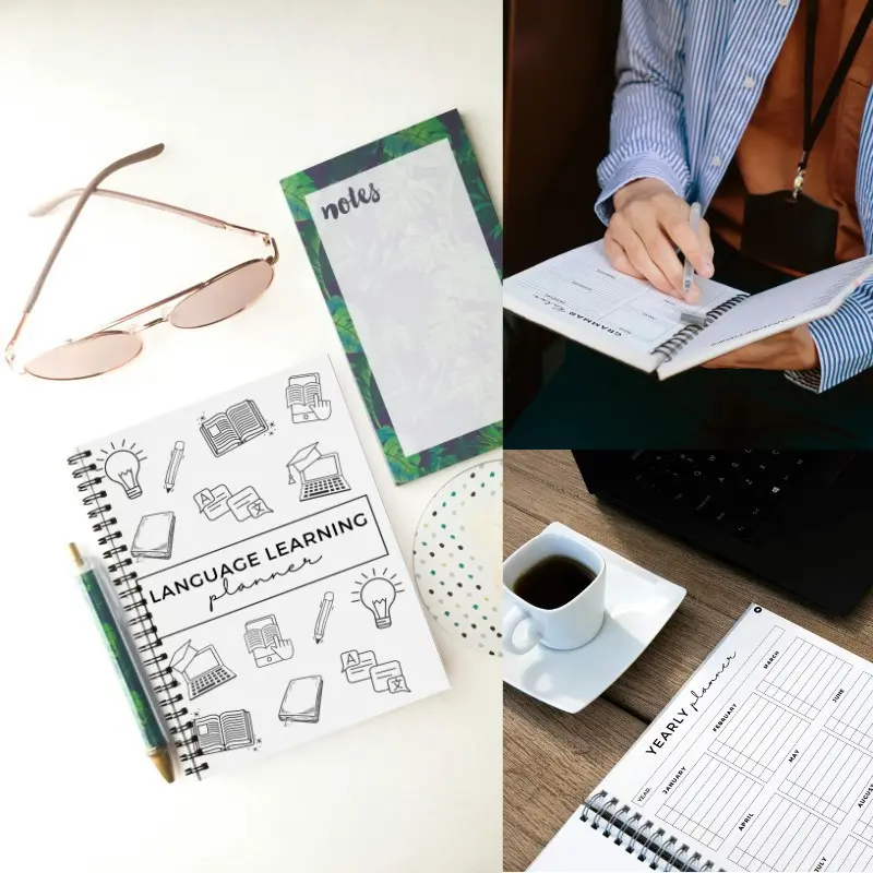 Learn New Language Vocabulary Notebook, Durable Note-Taking Journal, Ideal for Learning Languages & Organizing Notes, Perfect Gift for Students