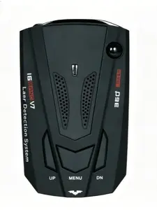 360° Full Coverage V7 16 Band Car Laser Radar Detector, Smooth Real-Time Signal Update Intelligent Voice Alert Vehicle Speed Monitoring Safety Tool