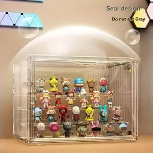 Large-capacity layered storage rack - Multi-layer detachable partition design, suitable for blind boxes, anime characters, figurines, etc. | Durable transparent collection storage box