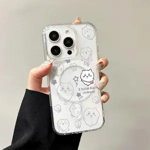 C-Chiikawas Hachiware Phone Case for iPhone 17, 16, 15, 14, 13, 12, 11 Pro Air Plus ProMax and Samsung S26-S20 Ultra Plus FE shock-absorbing phone cases, fashionable gift.