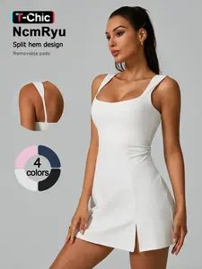 Women's Sporty Dress with Split Design, High-Quality Elastic Fabric, Comfortable Fit, Enhances Leg Lines, Stylish and Sexy