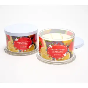 QVC HomeWorx by Slatkin + Co. 2-Pack 18oz Party in the USA Scented Candles, Home Decor & Home Supplies