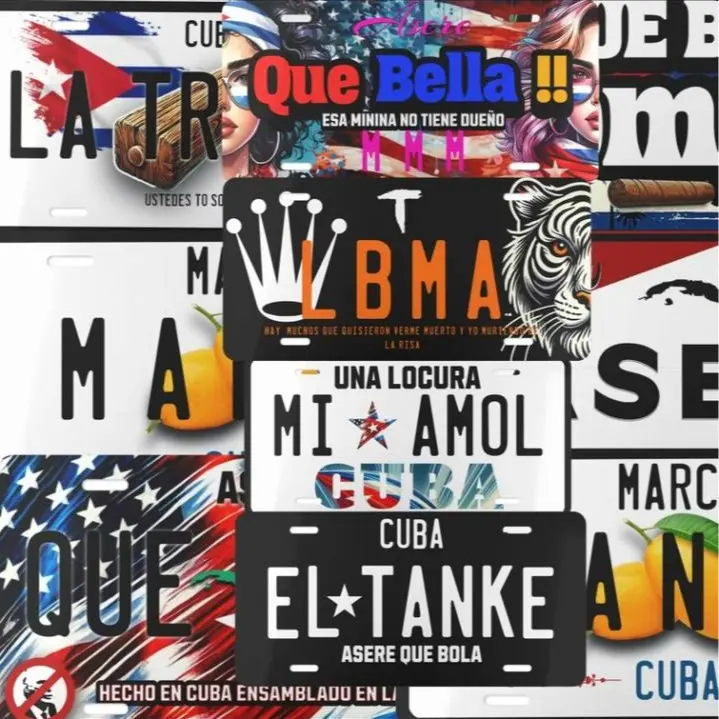 Asere que Bola Cuban Culture Decorative Plates, High-Quality Aluminum - 12x6 inches