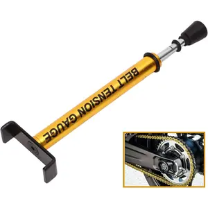 Adjustable 10 Pounds Belt Tension Gauge Tool with L Shaped Pad, Motorcycle Belt Tension Tool