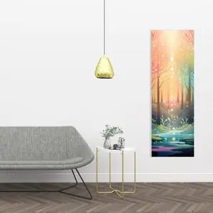 212 MAIN Magical Forest Green Artistic Wall Photo Print - 16x48 in Artwork, Home Decor Wall Art for Nature Vibe Room Decoration