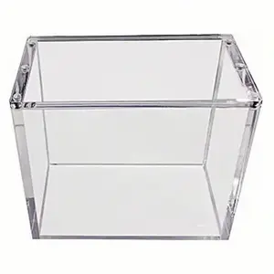 Transparent Acrylic Game Card Storage Box, Dustproof Anime Mounting Display Case, Trading Card Holder, Family Office Card Organizer