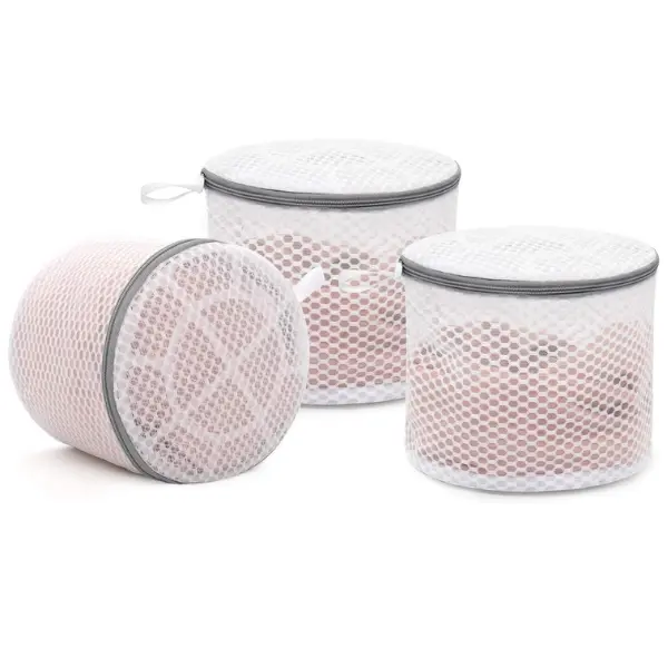 3Pcs Durable Honeycomb Mesh Laundry Bags for Delicates, Lingerie Wash Bag 7 x 7 x 6 Inches