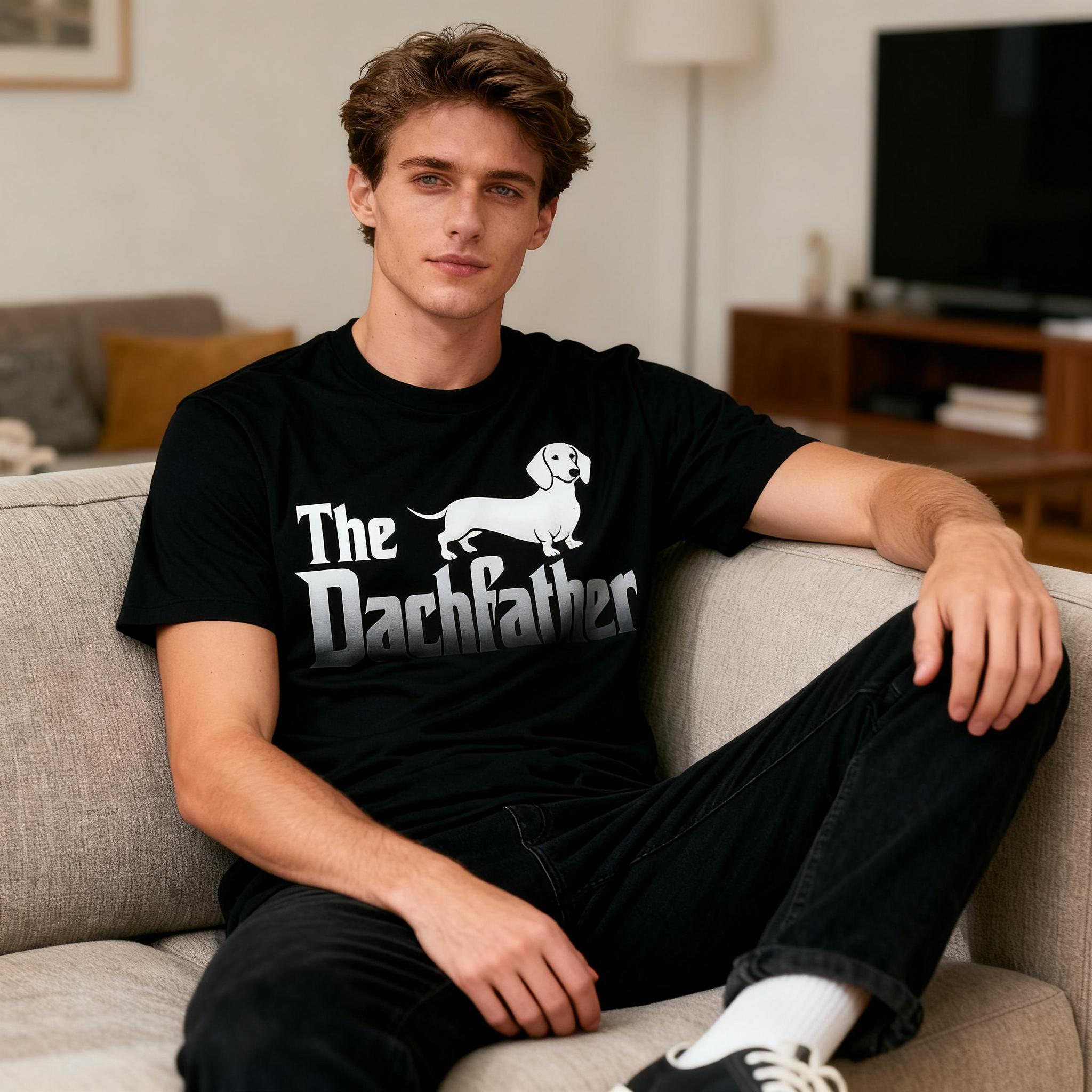 Dog Silhouette Gradient Letter Graphic Tee unisex retro street t-shirt summer workout classic fit