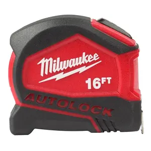 Compact Auto Lock 16 ft. SAE Tape Measure with Fractional Scale and 9 ft. Standout